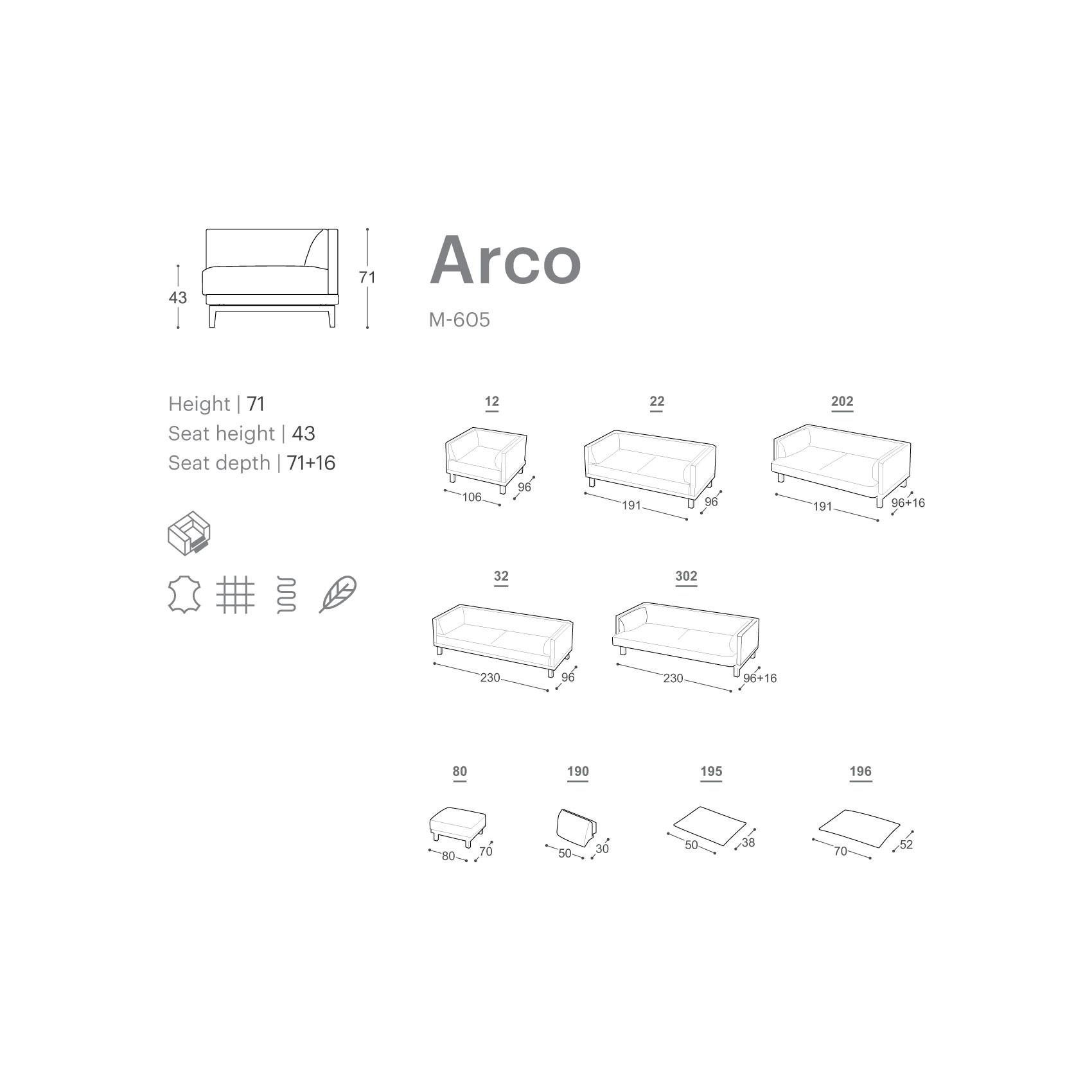Extraform model Arco - segmenti
